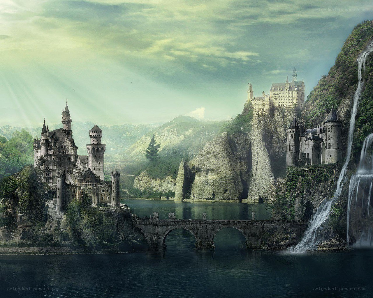 Medieval castles by the river