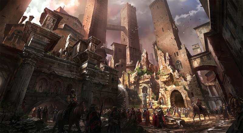 Medieval city in ruins