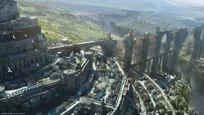 Medieval City on Cliff