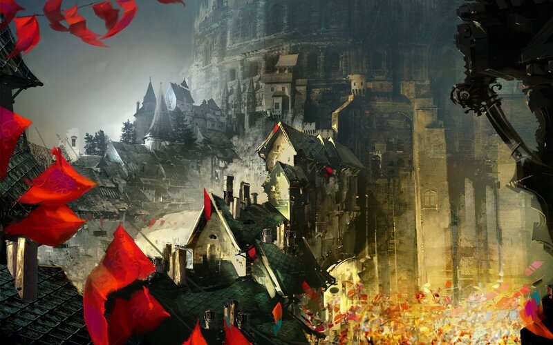 Medieval city under siege