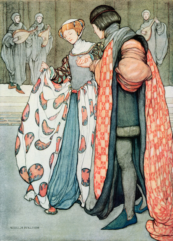 Medieval couple dancing