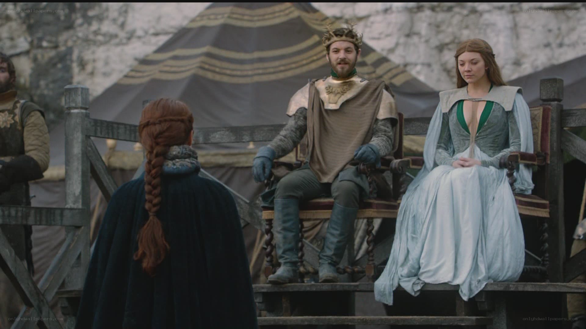 Medieval court scene
