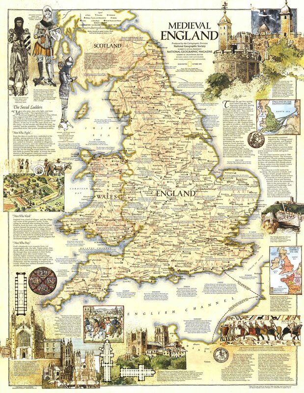 Medieval England map