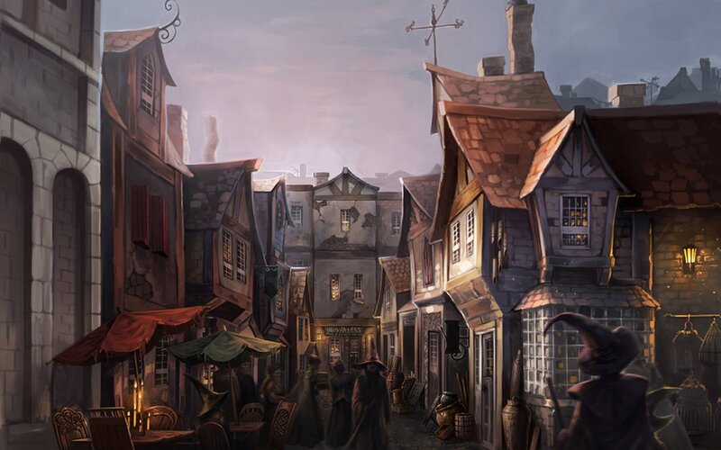 medieval fantasy alleyway