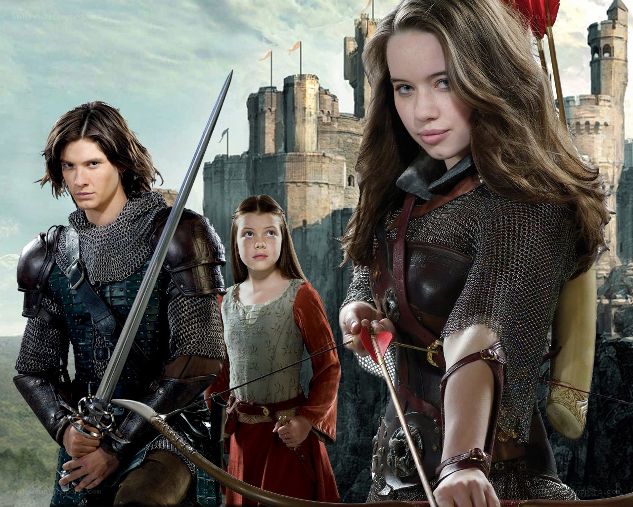 Medieval fantasy characters with weapons