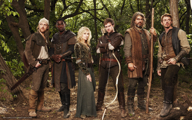 Medieval fantasy group in forest