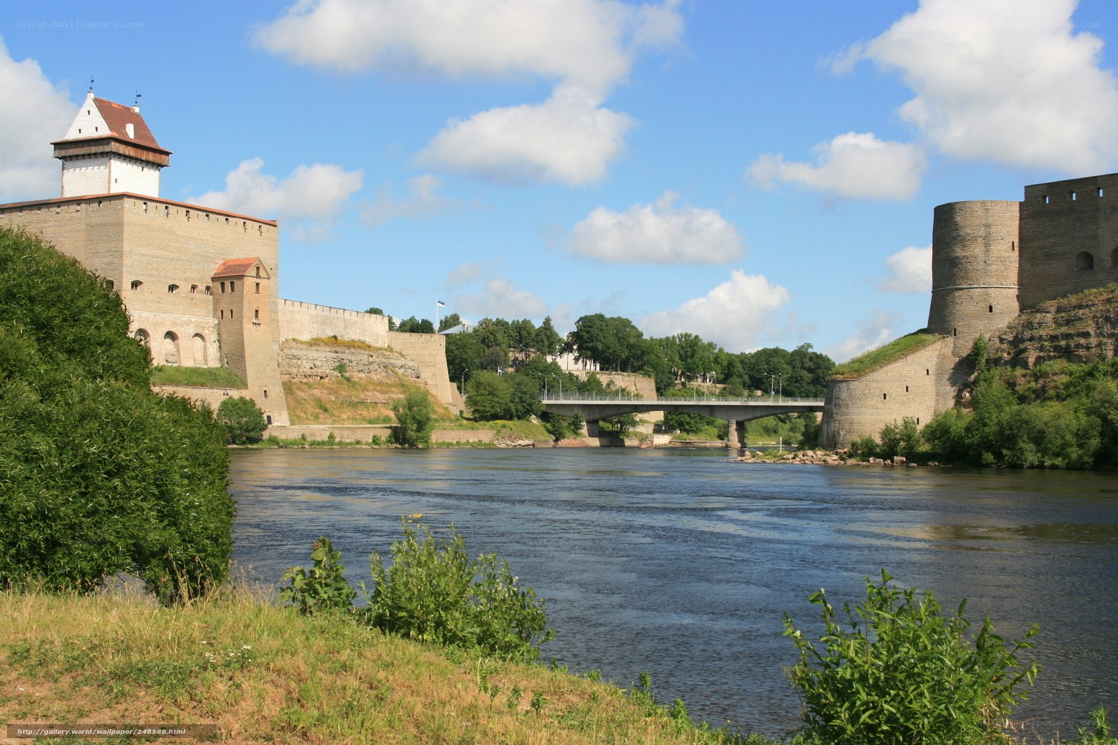 medieval fortress by a river