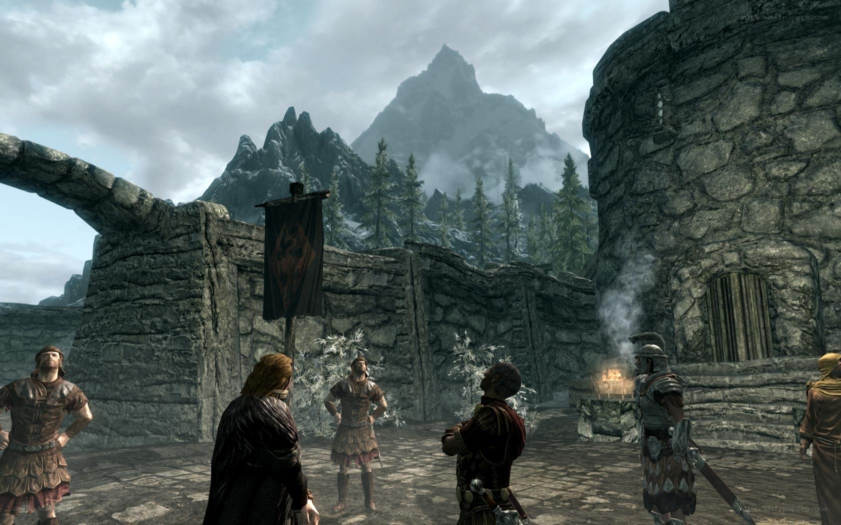 medieval fortress courtyard