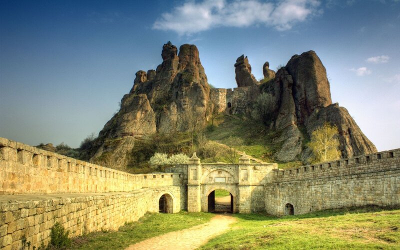 Medieval fortress on a rocky hill