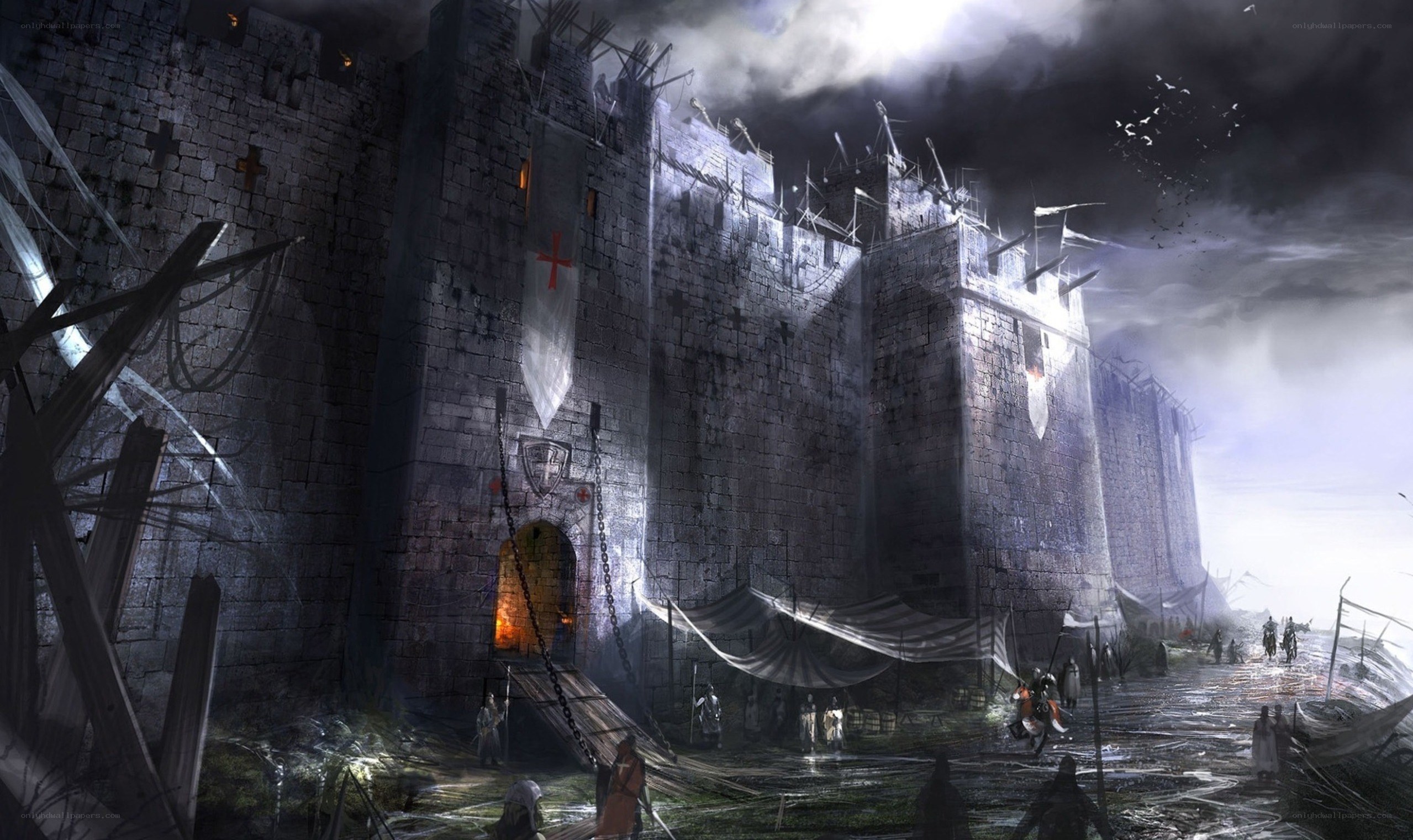 Medieval fortress under siege