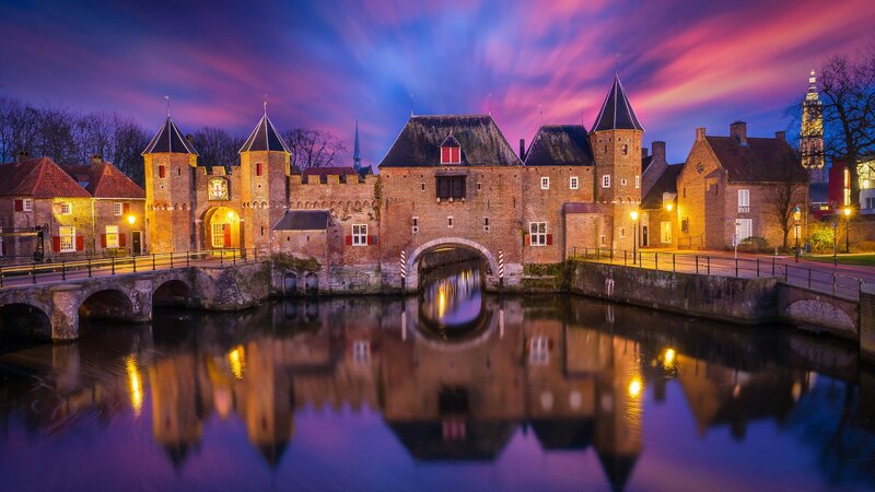 Medieval Gatehouse at Dusk