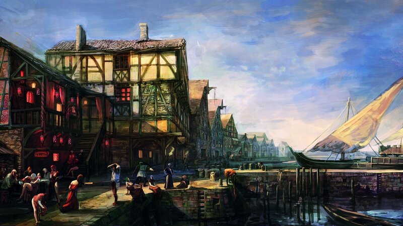 Medieval Harbor Town