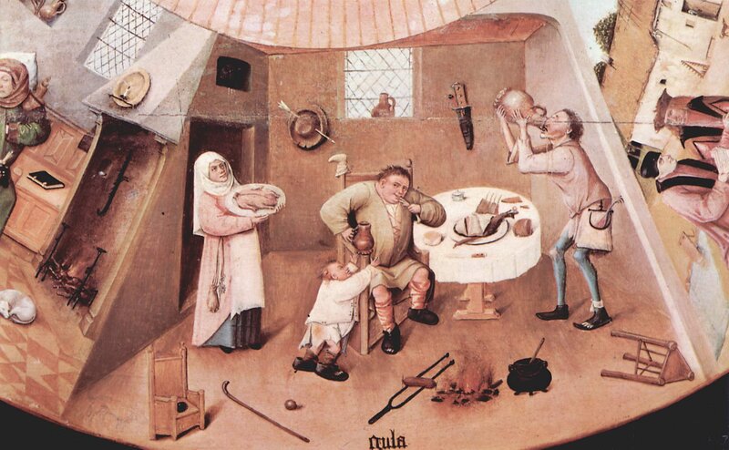 Medieval kitchen scene