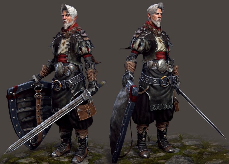 medieval knight character design