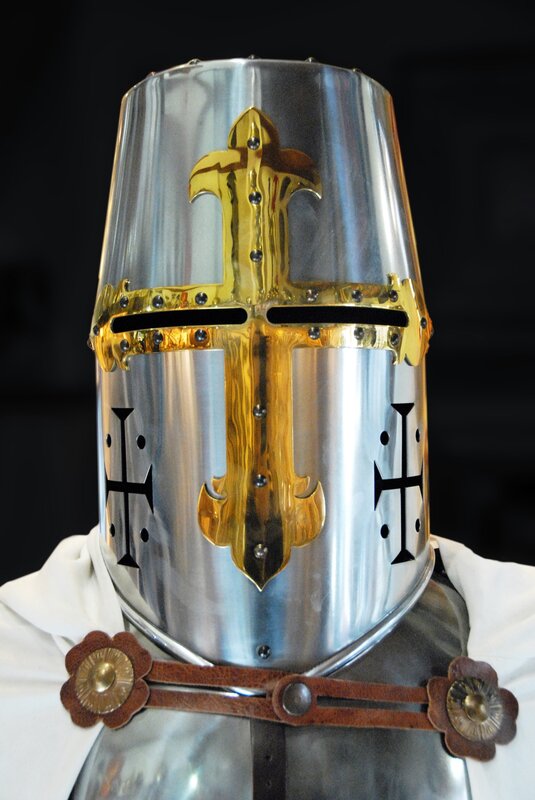 Medieval knight helmet