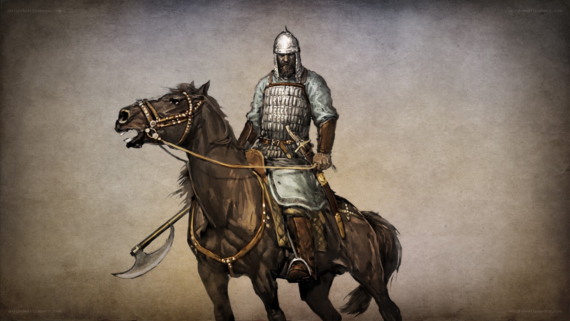 medieval knight on horseback