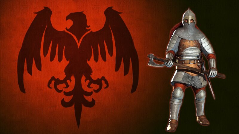 Medieval knight with axe