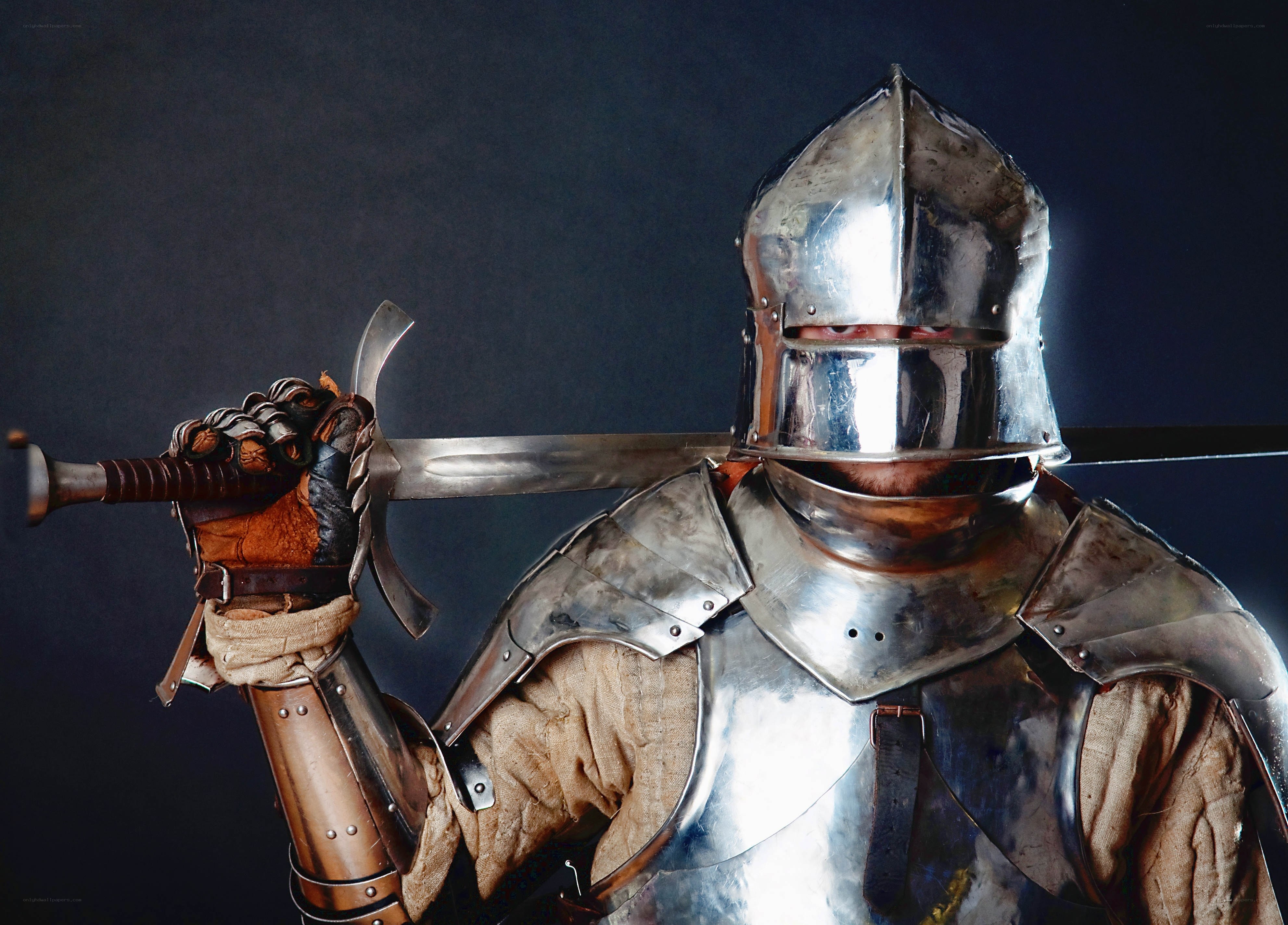 medieval knight with sword