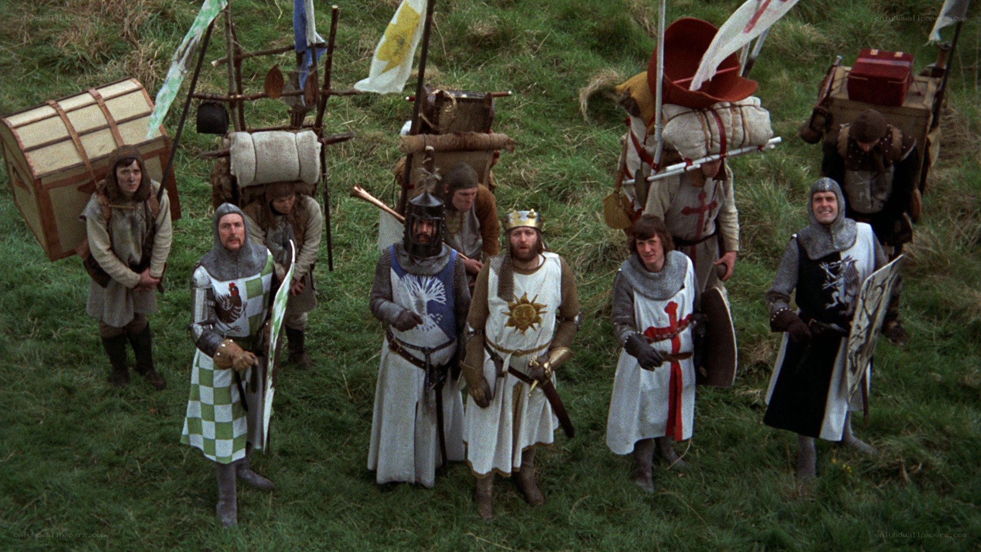 Medieval knights and soldiers