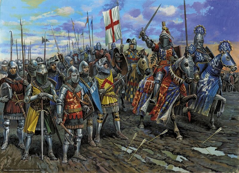 Medieval Knights in Battle — Blue