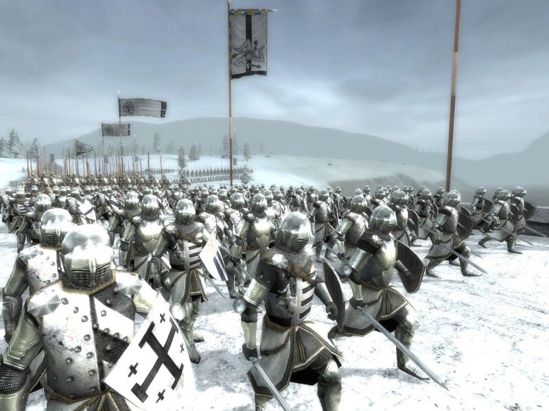 medieval knights in snow