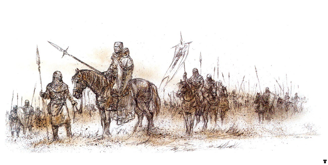 medieval knights on campaign