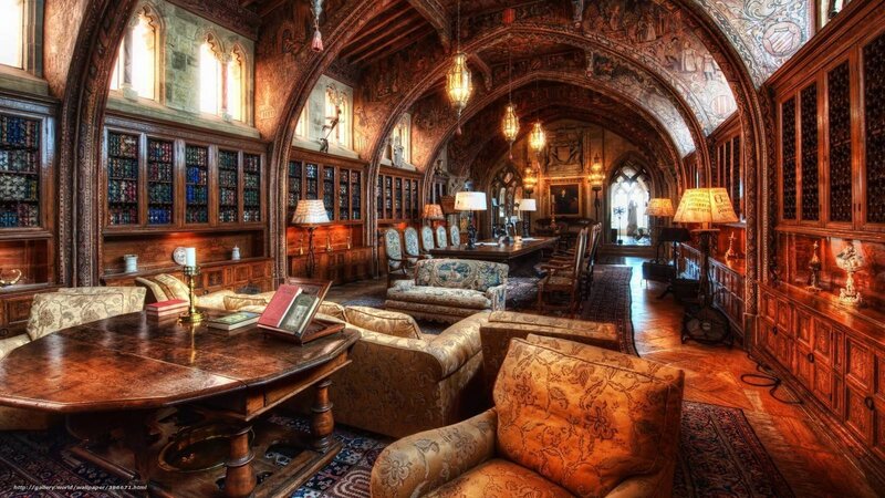 medieval library interior