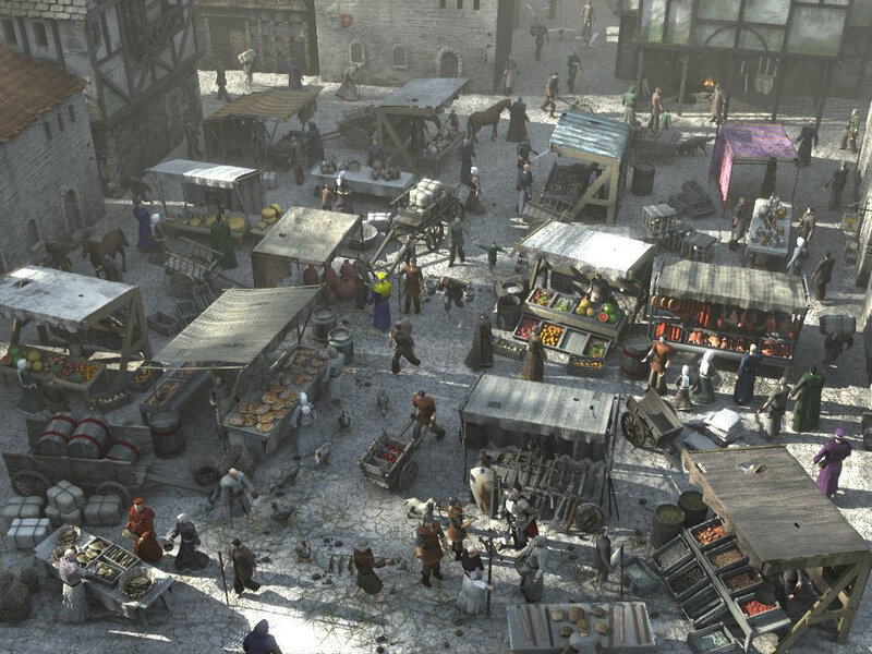 Medieval market square