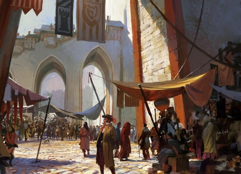 Medieval market square