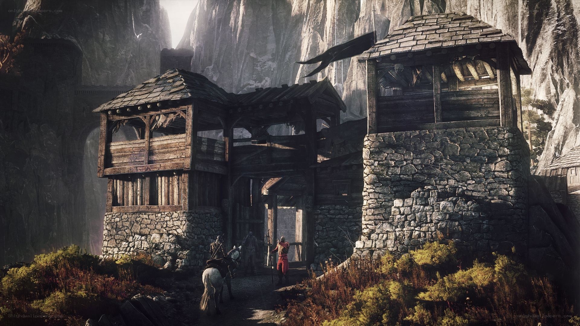 medieval mountain outpost