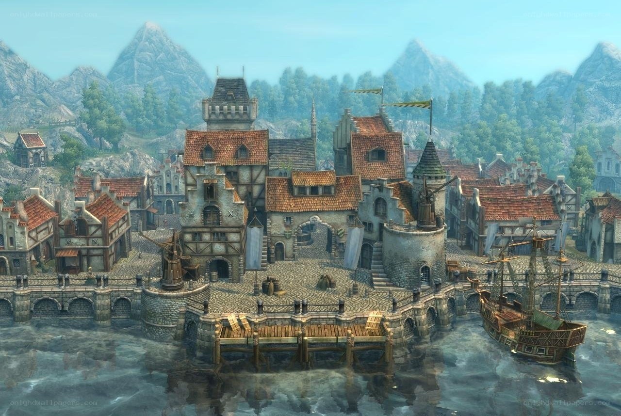 medieval port town