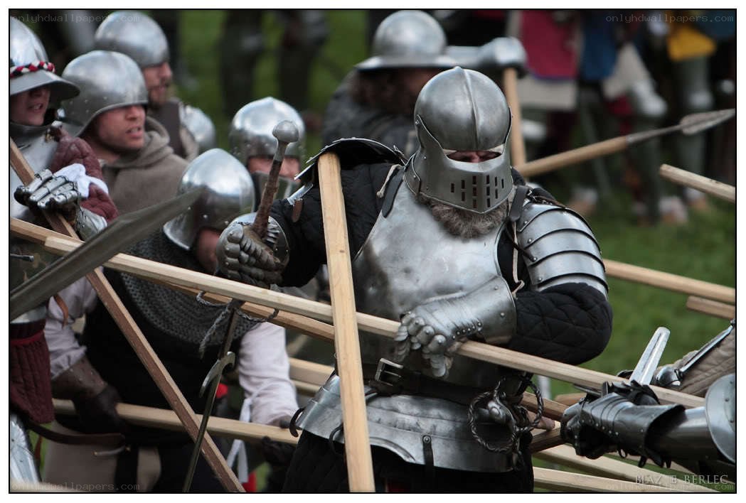 Medieval reenactment battle