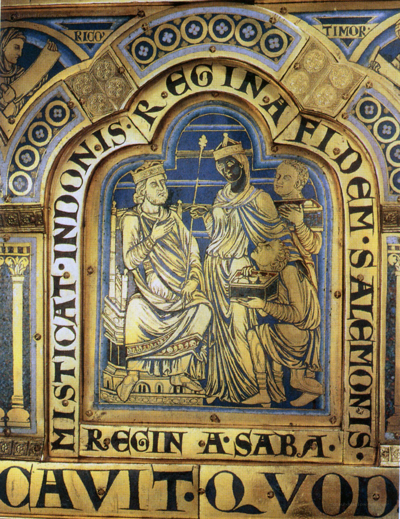Medieval religious artwork panel