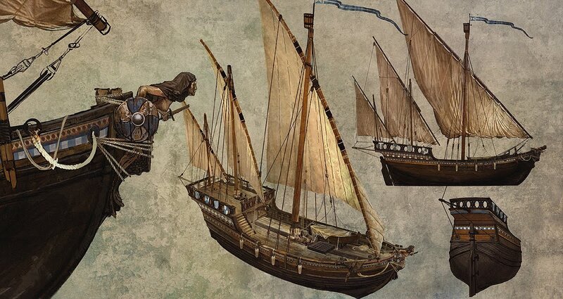 Medieval ship concept art