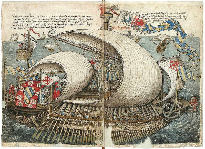 Medieval ship illustration