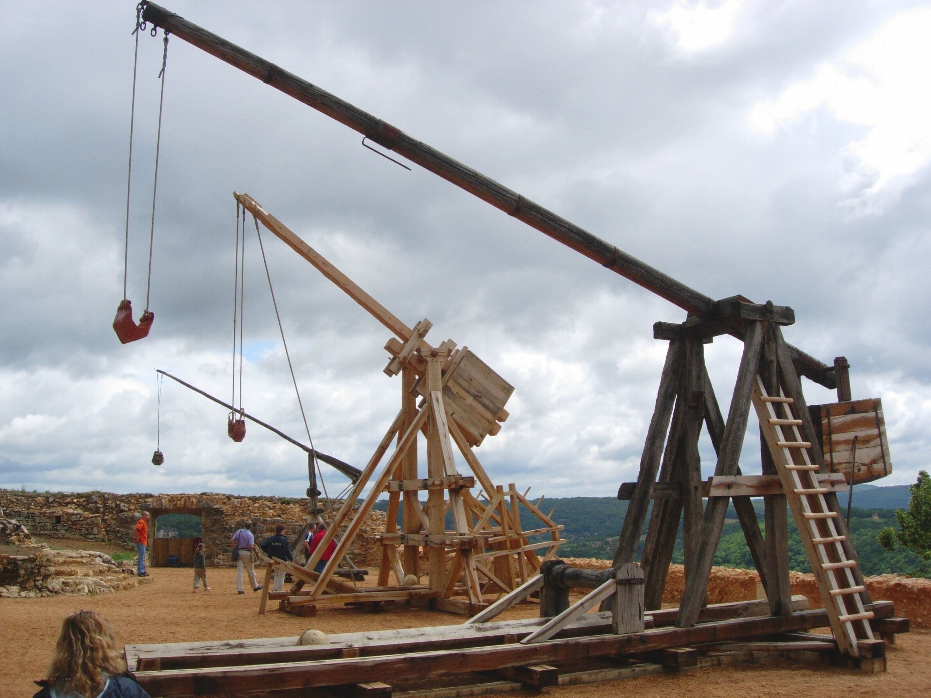 Medieval siege engines on display