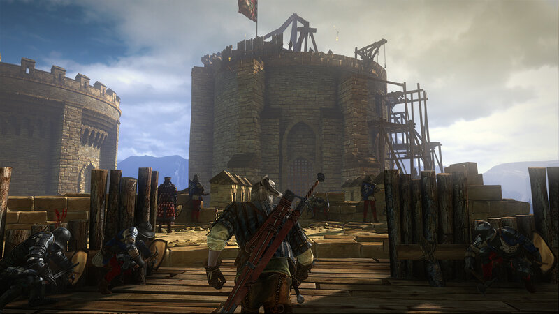 Medieval siege scene