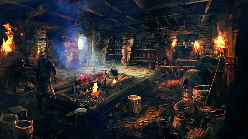 medieval tavern interior