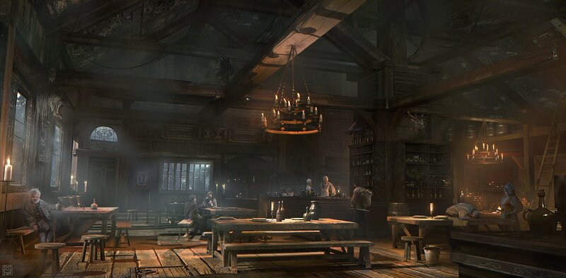 medieval tavern interior