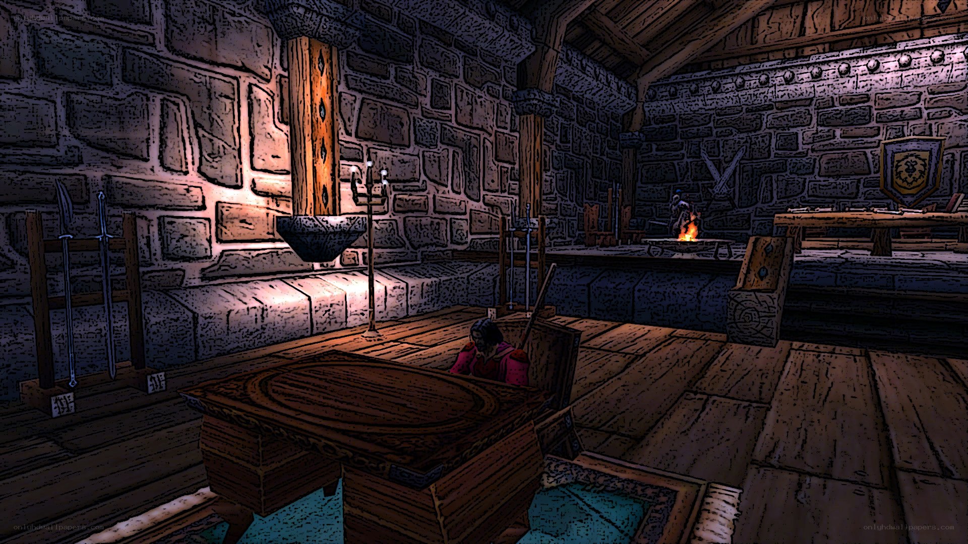 medieval tavern interior