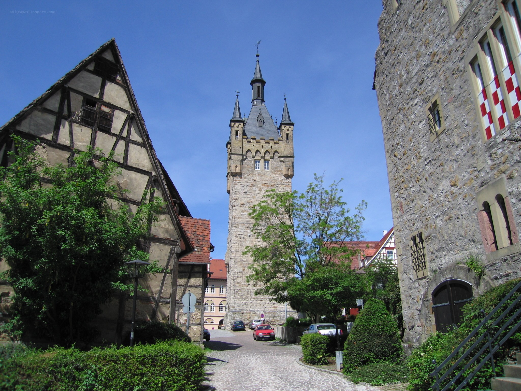 Medieval tower in German town