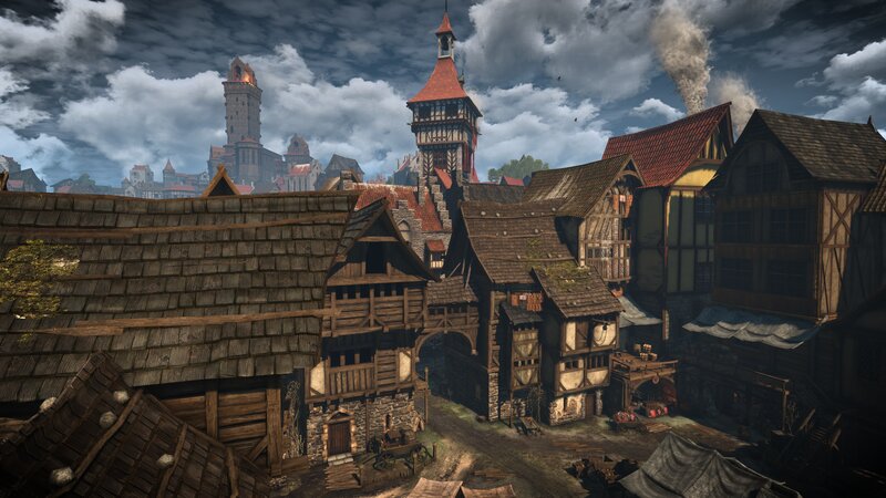 Medieval Town Buildings — Brown