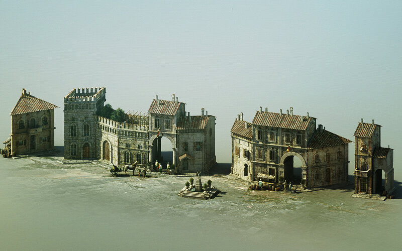 Medieval town model