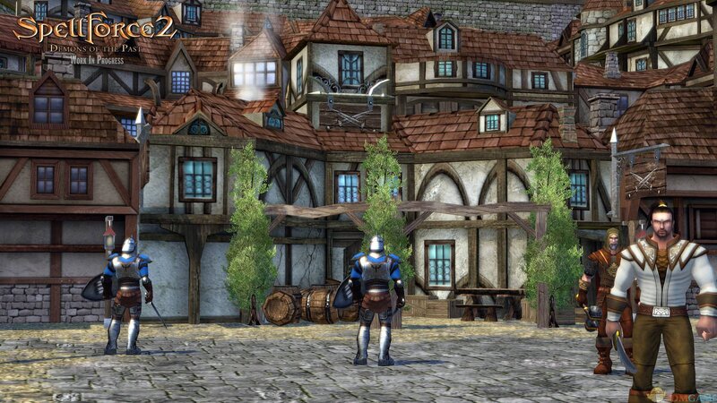 Medieval Town Square — Brown