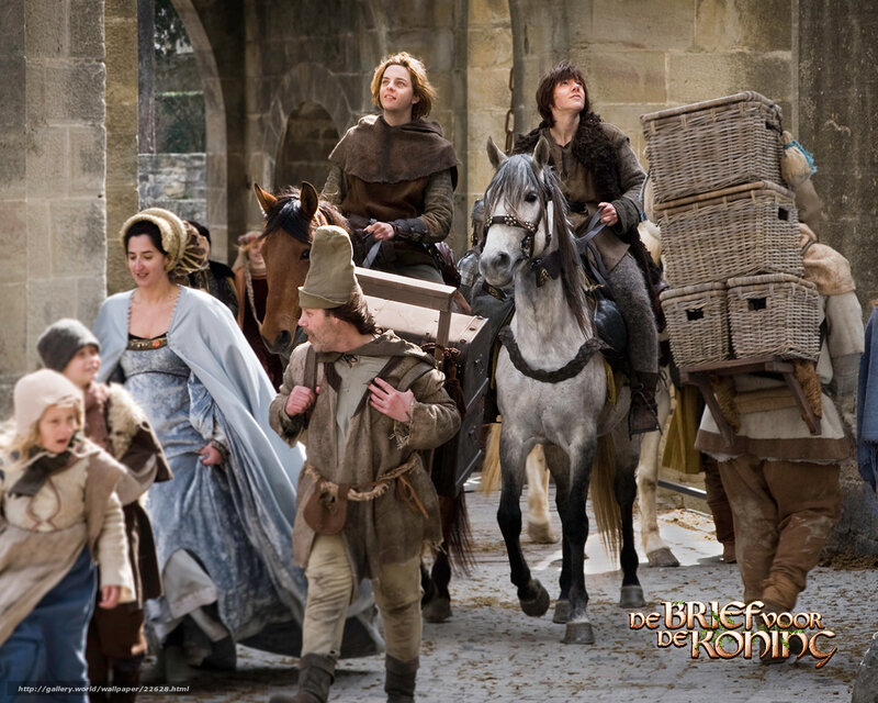 Medieval travelers on a journey