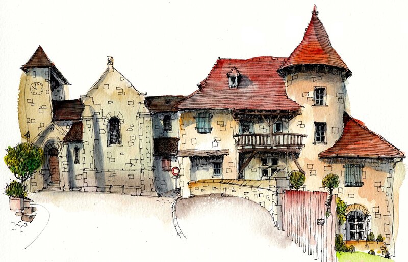 Medieval Village Buildings — Brown