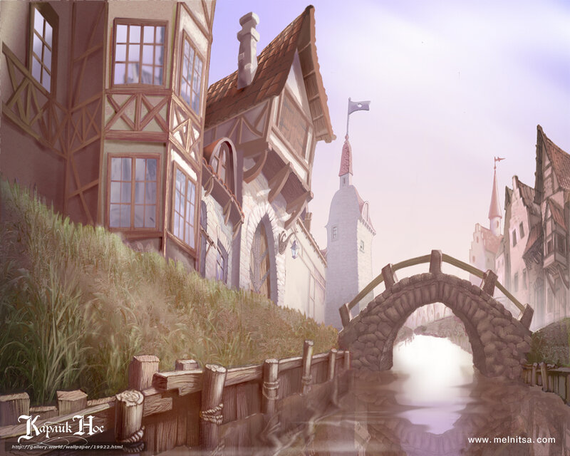 Medieval village by the canal