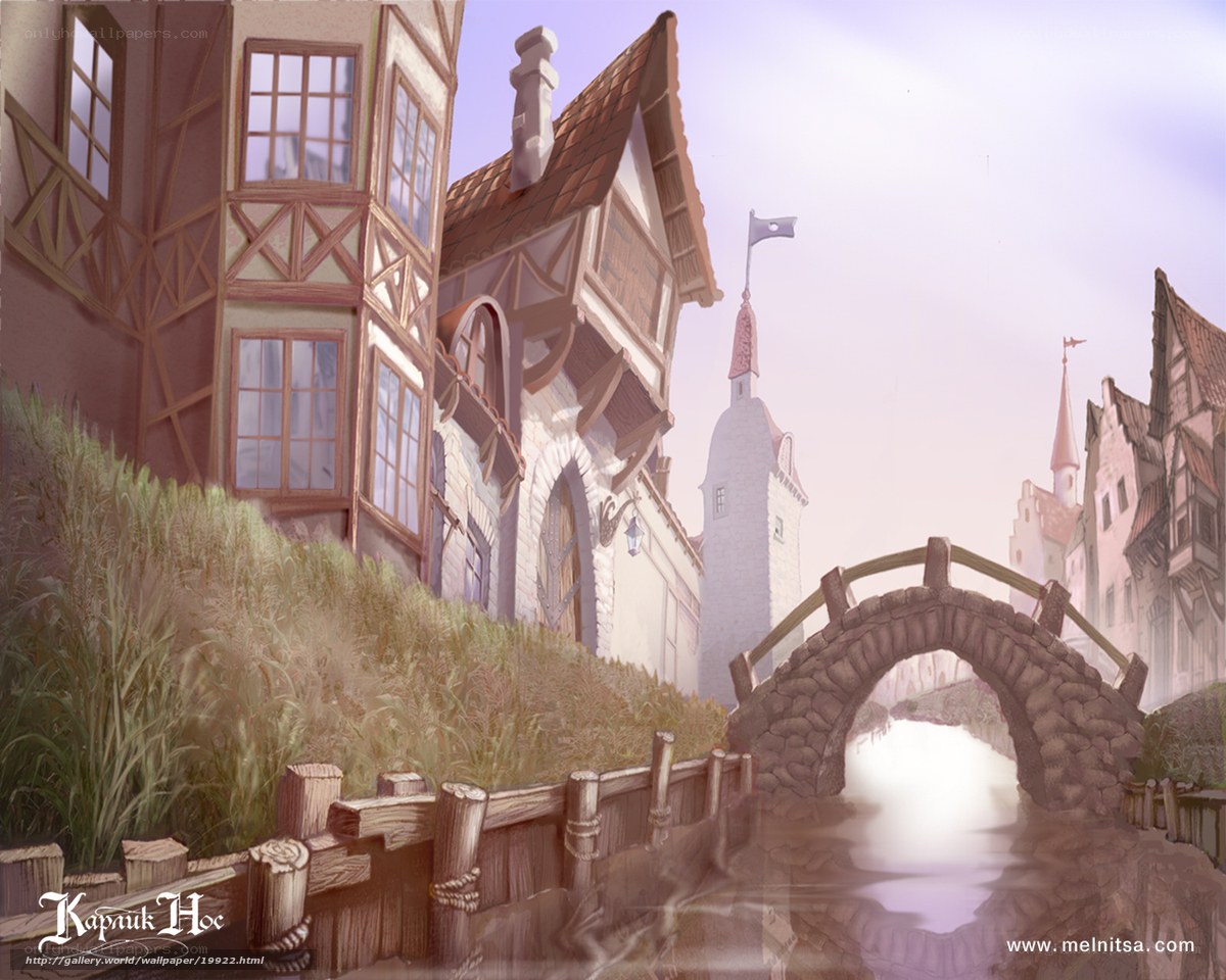 Medieval village by the canal
