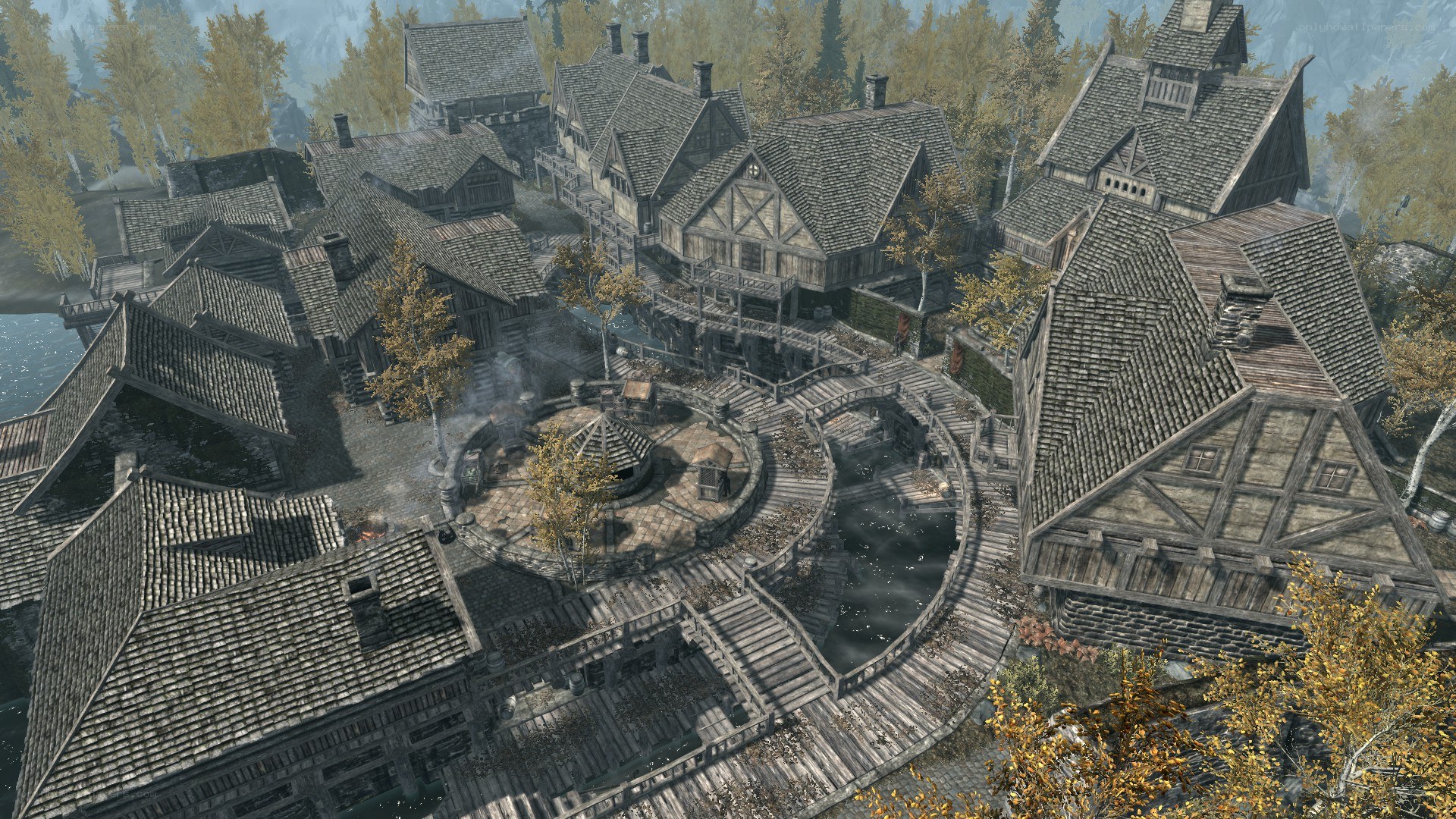 medieval village from skyrim