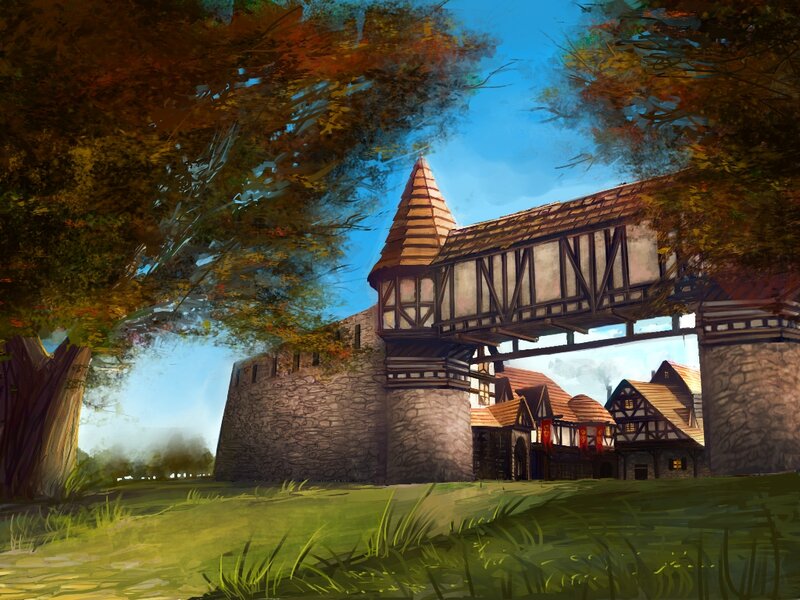 Medieval Village Gate